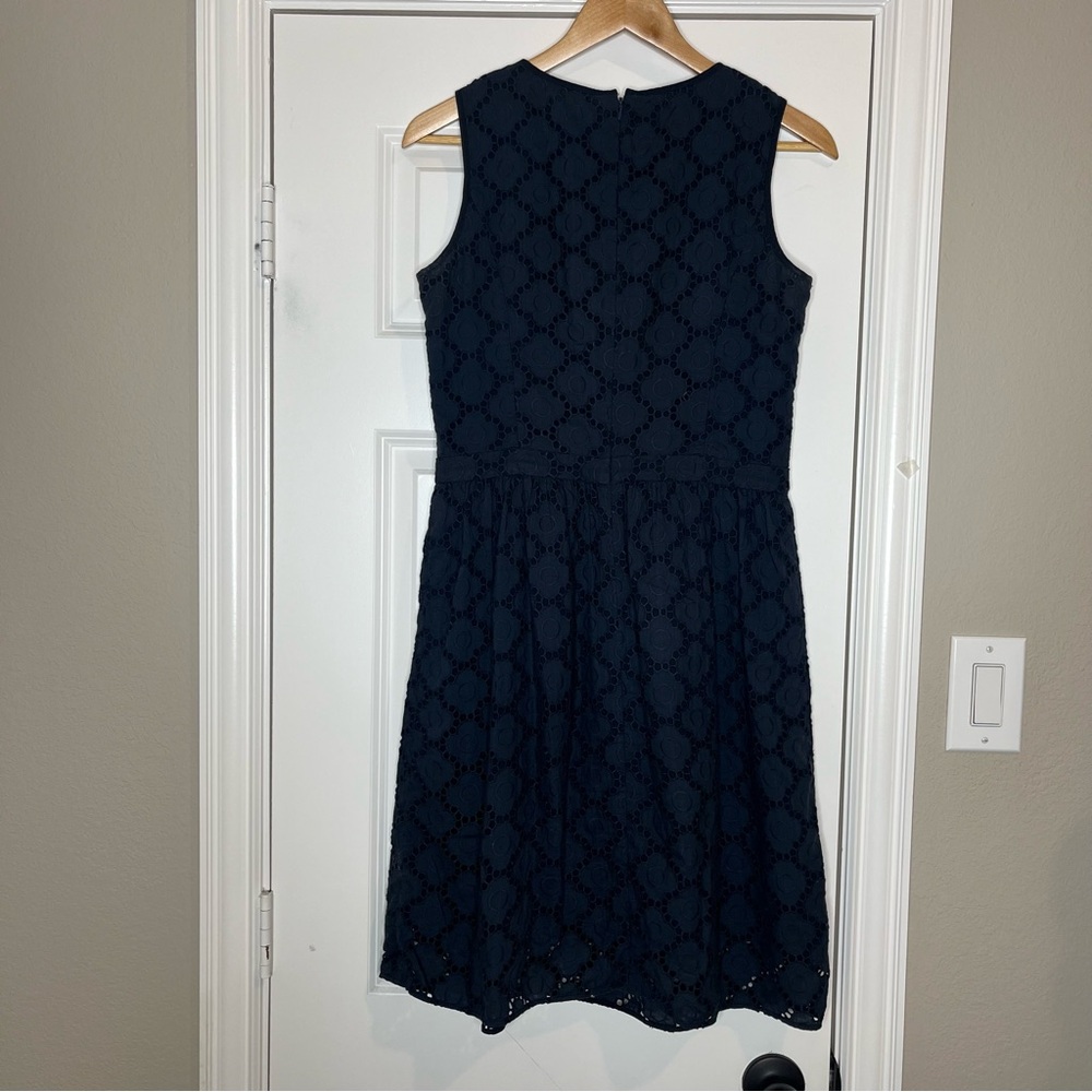 Brooks Brothers Black Sleeveless A-Line Midi Dress